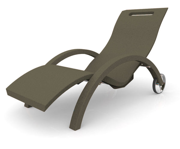 Lettino Chaise Longue da Esterno Giardino Inclinabile con Ruote Arkema Serendipity Dove Grey acquista