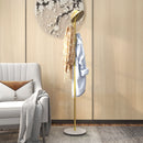 Appendiabiti da Terra 8 Ganci 32x164cm Base in Marmo e Acciaio Oro 