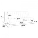 Divano Letto Clic Clac 180x64x70 cm in Similpelle Grigio