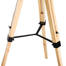 Lampada da Terra Design con Treppiede in Legno Altezza Regolabile Grigio 