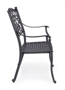 Set 4 Sedie da Giardino 65x60x92h cm con Braccioli Ivrea Antracite