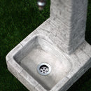 Fontana da Giardino Senza Rubinetto in Cemento Granulato di Marmo Clanezzo Grigio