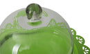 Porta Dolci Fan Verde Ø27,5x22,5 cm in Ferro e Vetro Verde