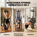 Tavolo Inversione 161x69x146 cm con Barre Flessioni Trazioni Tavolo di Inversione in Acciaio Q195 Nero      
