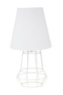 Lampada da Tavolo Indianapolis Ø20x37 cm in Ferro e Tessuto