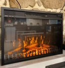 Camino Elettrico da Incasso 47,5x66x18 cm Effetto Fiamma 1500W Vienna 26 Nero