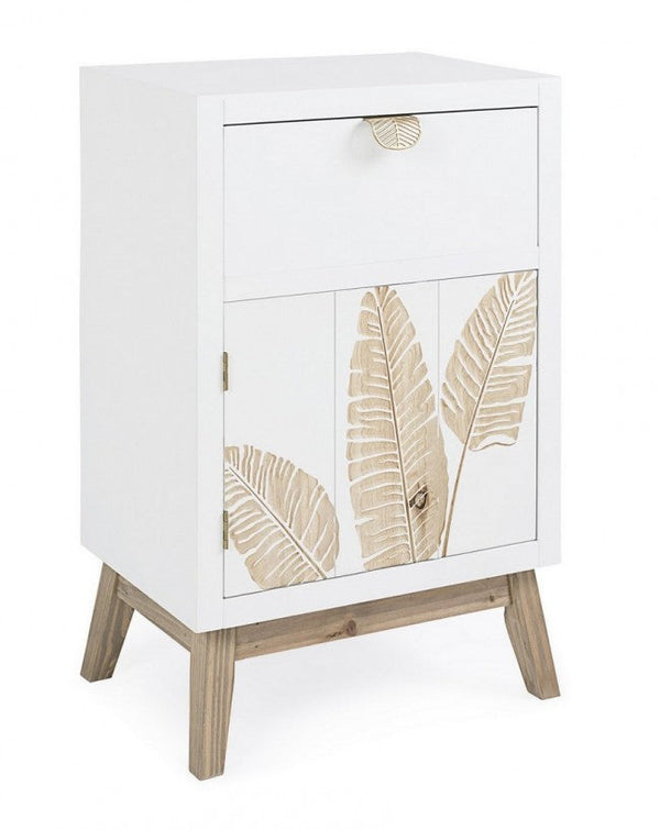 Schrank 1 Tür 1 Schublade Folium in Holz prezzo