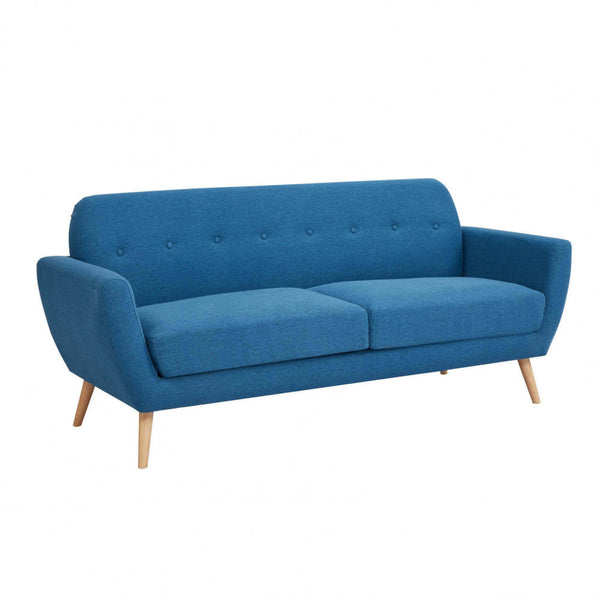 acquista Burton 3-Sitzer-Sofa 193 x 79 x 86 h cm in blauem Stoff