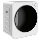 Mini Asciugatrice Portatile 2,5kg 5 Programmi 800/400W Carica Frontale Impilabile/Parete/Autoportante Bianco      