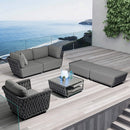 Poltrona Angolare Sx Galapagos 102x85x83 h cm in Alluminio Antracite