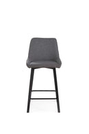 Set 2 Sgabelli 50x44xH94 cm in Tessuto Fox Grigio Scuro