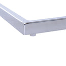Set 2 Sedie Design Moderno in Metallo con Rivestimento in Pelle PU Grigio 