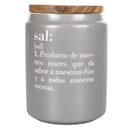 Barattolo Sale con scritta "Sal" 750 ml in Gres VdE Tivoli 1996 Spagnolo