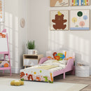 Letto per Bambini 3+ Anni 143x77x60 cm con Bordi e Sponde Rialzati in MDF Rosa  