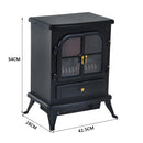 Camino Elettrico da Terra Effetto Fiamma 950W/1850W Nero 
