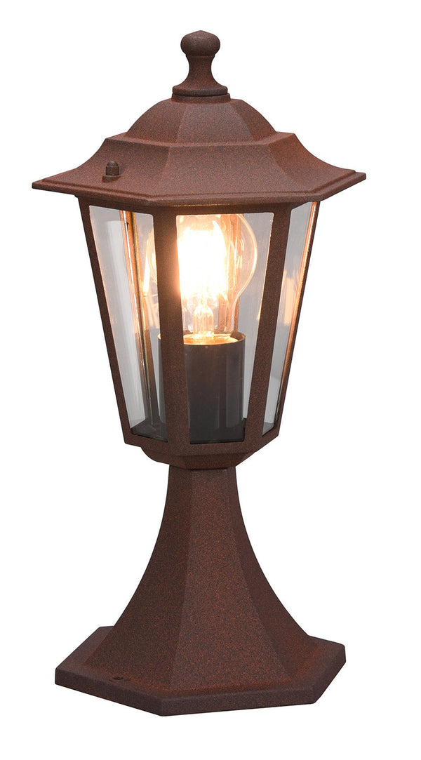 sconto Lampada Palo da Esterno Attacco E27 in Alluminio Ruggine