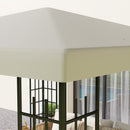 Copertura per Gazebo Pergola 298L x 298P cm in Tessuto Oxford 600D Bianco Crema   