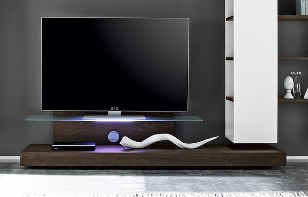 online TV-Schrank Glasregal 51x200x51cm TFT Cube Eiche Wenge