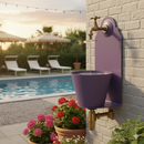 Fontana a Parete da Giardino con Rubinetto Belfer 42/PR Viola