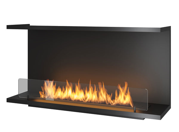 online Bioethanol-Einbaukamin 100 x 50 cm mit Glasinnenseite C 1000 V2 Schwarz