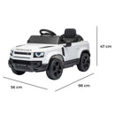Macchina Elettrica per Bambini Licenza Land Rover Defender Small 12V con Telecomando Bianco