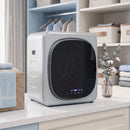 Mini Asciugatrice ad Aria 2,5 kg 48x40x56 cm con Timer e Programma Smart in Acciaio Inox Argento      