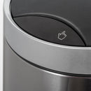 Pattumiera Rotonda Ø25x42 cm Apertura Automatica in Acciaio Emuca