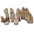 Natività resina set 11pz oro cm xh20