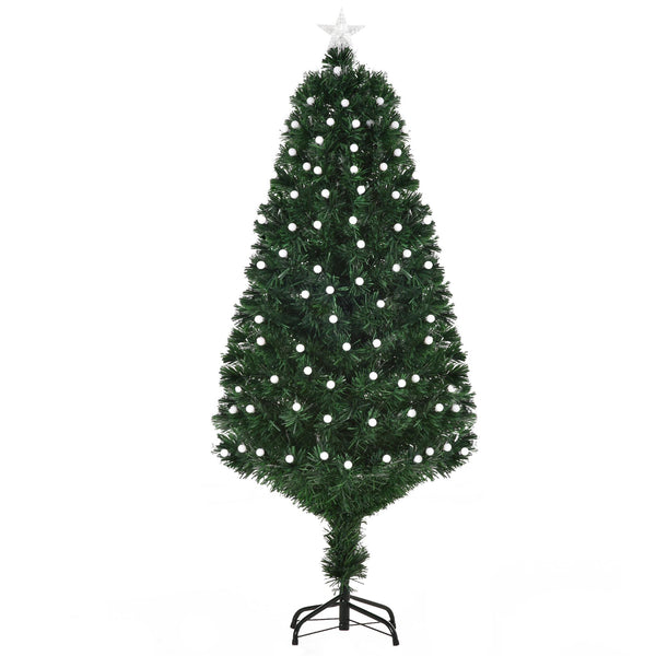 online Künstlicher Weihnachtsbaum 150 cm 170 Äste mit LED-Lichtern und grüner Glasfaser