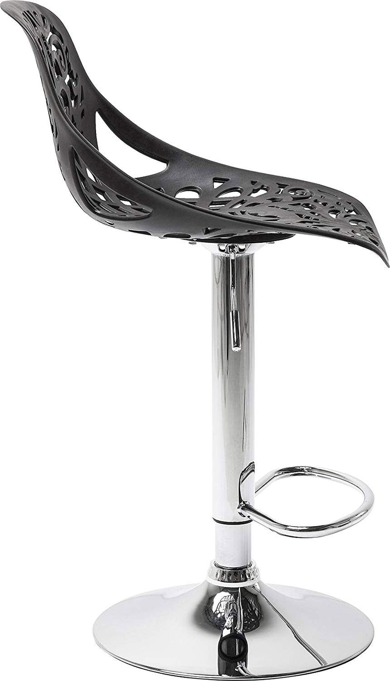 Sgabello con  Alzata a Gas e Seduta Girevole in Polipropilene Vandi Nero