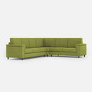 Divano Angolare 6 Posti 286x246x85 cm Marrak in Tessuto Verde