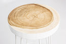 Sgabello Bar Rakel Bianco in Legno