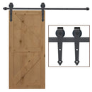 Binario per Porta Scorrevole Singola Stile Rustico 200x4x0,6 cm in Acciaio al Carbonio Marrone  