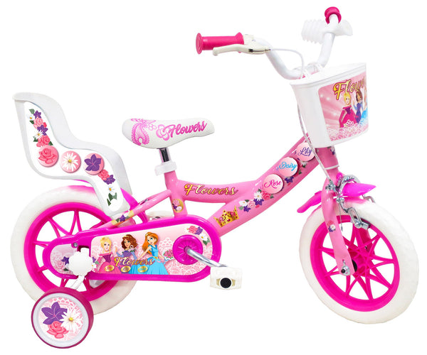 Bicicletta per Bambina 12” 1 Freno Gomme in EVA Flowers Rosa online