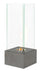 Bioethanol-Bodenkamin 25x25x65 cm Grau