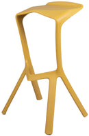 Sgabello da Bar Casa Cucina in Polipropilene Vandi Giallo