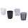 Set 4 Wassergläser Vis à Vis Steine ​​in Glas Villa d'Este Home Tivoli 4 verschiedene Farben
