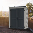 Casetta da Giardino Porta Attrezzi 91x170x202 cm in PVC Grigio/Grigio Scuro