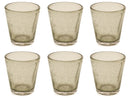 Set 6 Bicchieri Ø9x10 cm in Vetro Soffiato Villa d'Este Home Tivoli Cancun Grigi