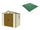 Boden für Gartenbox 245 x 161 x 233 cm aus grünem Kunststoff