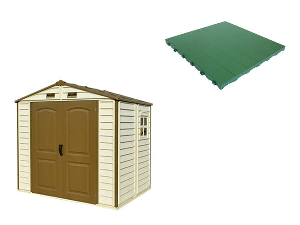 prezzo Boden für Gartenbox 245 x 161 x 233 cm aus grünem Kunststoff