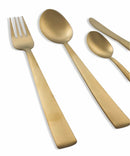 Servizio Set di Posate 24 Pezzi in Acciaio Inox Villa d'Este Oro Matt