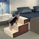 Scala 3 Gradini per Animali Domestici 54x54,5x23 cm  Friendly Beige e Marrone