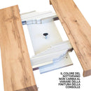 Consolle Allungabile 90-300x40x77 cm Saki Cemento Gambe Antracite 