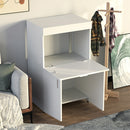 Mobile Asse da Stiro a Scomparsa Salvaspazio Richiudibile 55x38x90,5 cm In MDF Bianco