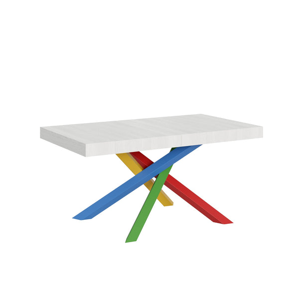 sconto Tavolo Allungabile 160-264x90x77 cm Volantis Bianco Frassino