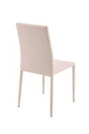 Set di 4 Sedie in Similpelle Morbida 93x52x45 cm TFT DC Tortora