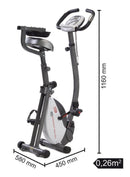 Cyclette Pieghevole Magnetica con Sedile e Manubrio Mobile 100Kg Max 8 Livelli Accesso Basso Toorx BRX-Compact Multifit