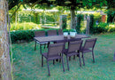 Tavolo Allungabile da Giardino 106/212x75x75 cm Capannori in Alluminio Chocolate
