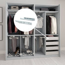 Guide a Scomparsa Slippe per Cassetti ad Estrazione Totale P290 Zincato Bianco Acciaio Emuca